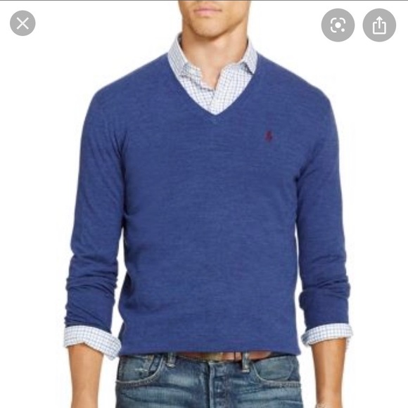 ✨NWOT Polo Ralph Lauren Wool V-Neck Slim Sweater